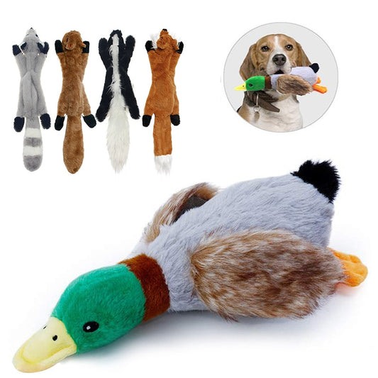 Woodland Animal Plush Dog Chew Toy