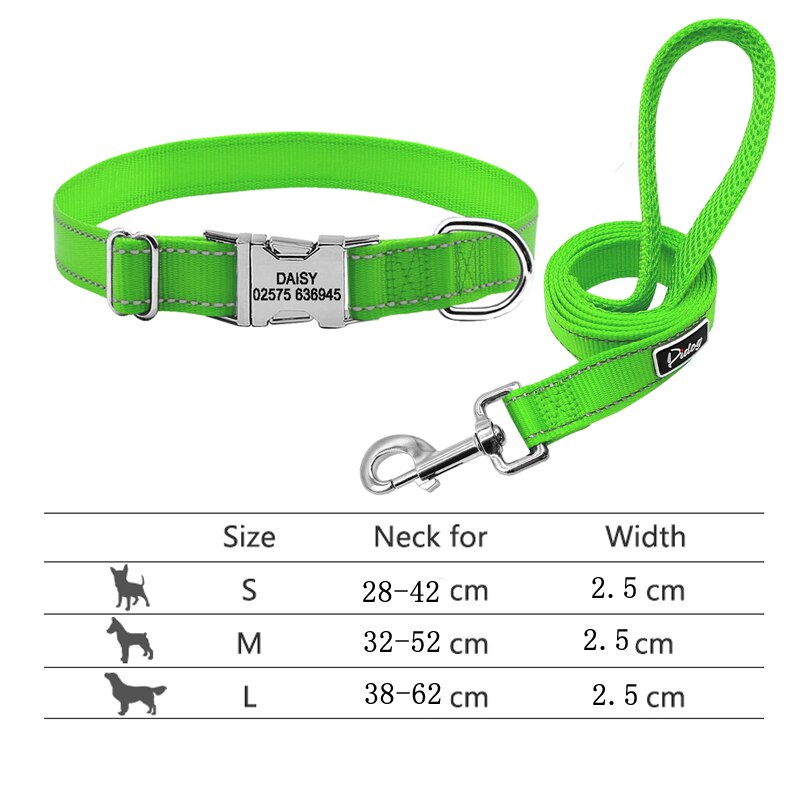 Personalized Pet Collar and Leash Set