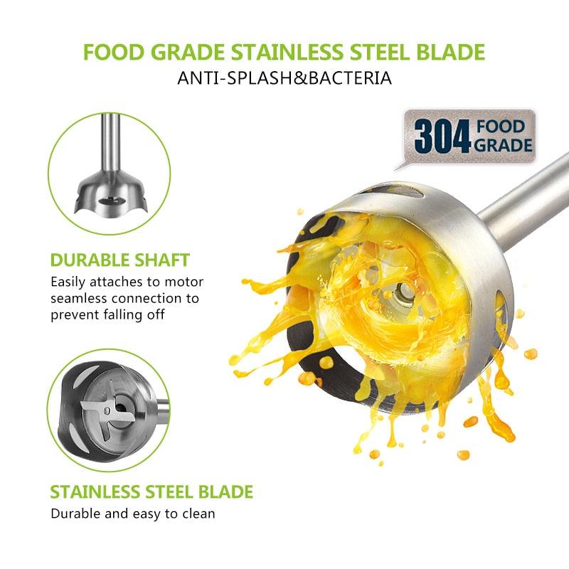 4-in-1 Stainless Steel Immersion Hand Stick Blender