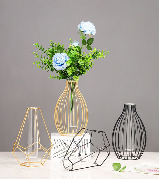 Nordic Simple Golden Glass Vase