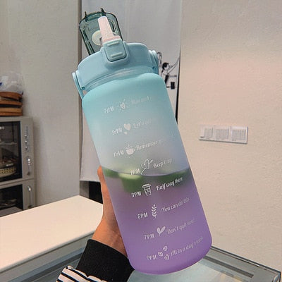 2L/64oz Motivational Water Bottle