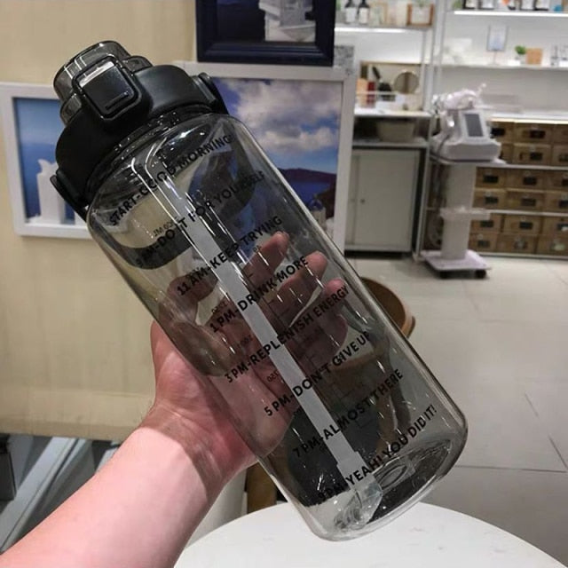 2L/64oz Motivational Water Bottle