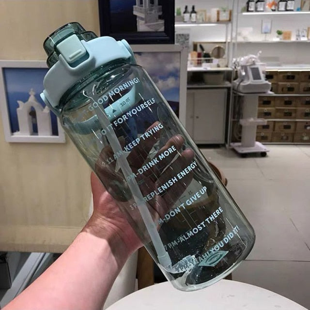 2L/64oz Motivational Water Bottle