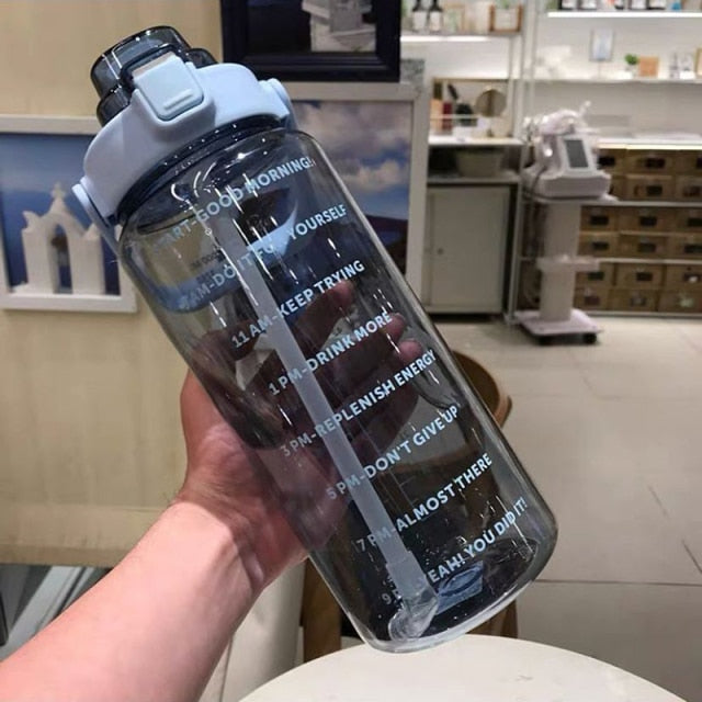 2L/64oz Motivational Water Bottle