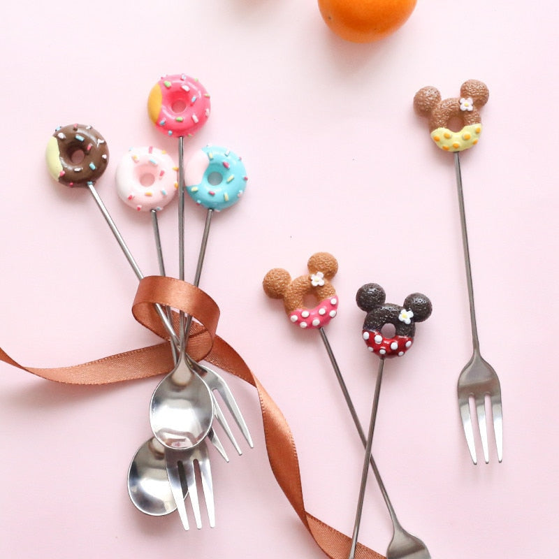 Stainless Steel Mickey Doughnut Silverware