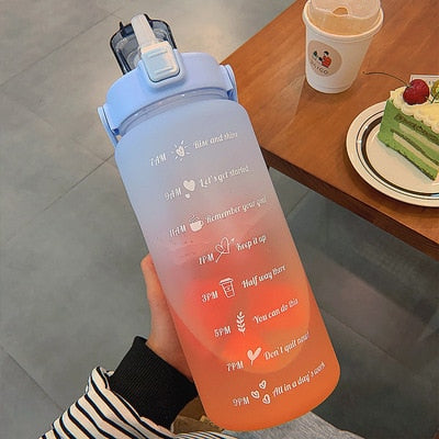 2L/64oz Motivational Water Bottle