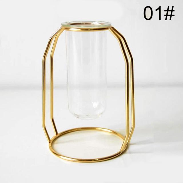 Nordic Simple Golden Glass Vase