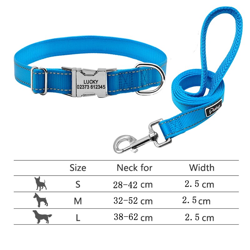 Personalized Pet Collar and Leash Set