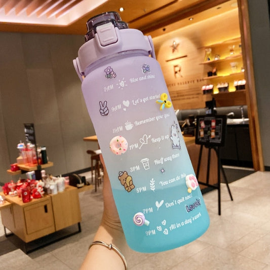 2L/64oz Motivational Water Bottle